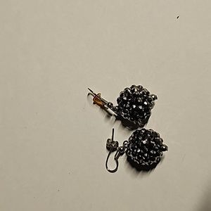 Gray beaded earrings